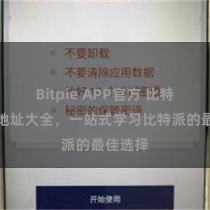Bitpie APP官方 比特派教程地址大全，一站式学习比特派的最佳选择